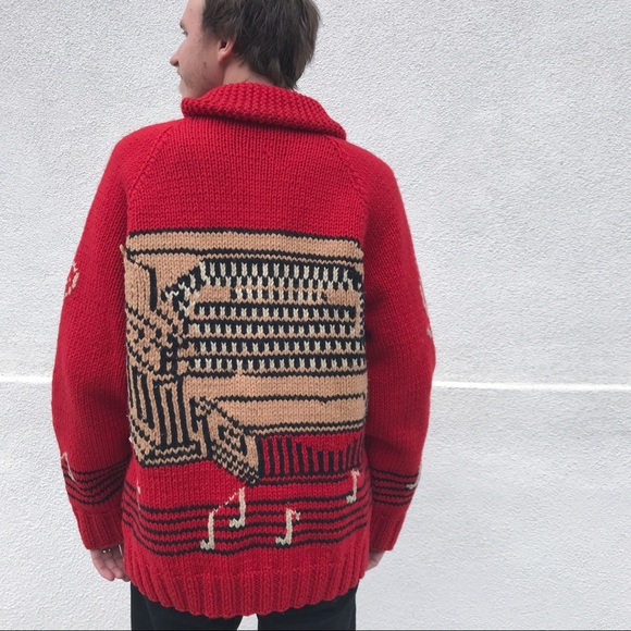 Vintage Sweaters - Vintage Knit Grandpa Cardigan